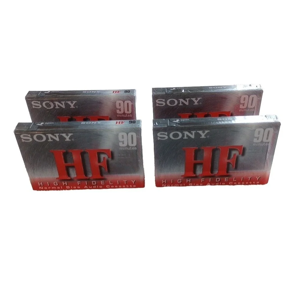 Sony HF 90 High Fidelity Normal Bias Audio. Cassette Tapes (Set of 4) 90 Min NEW